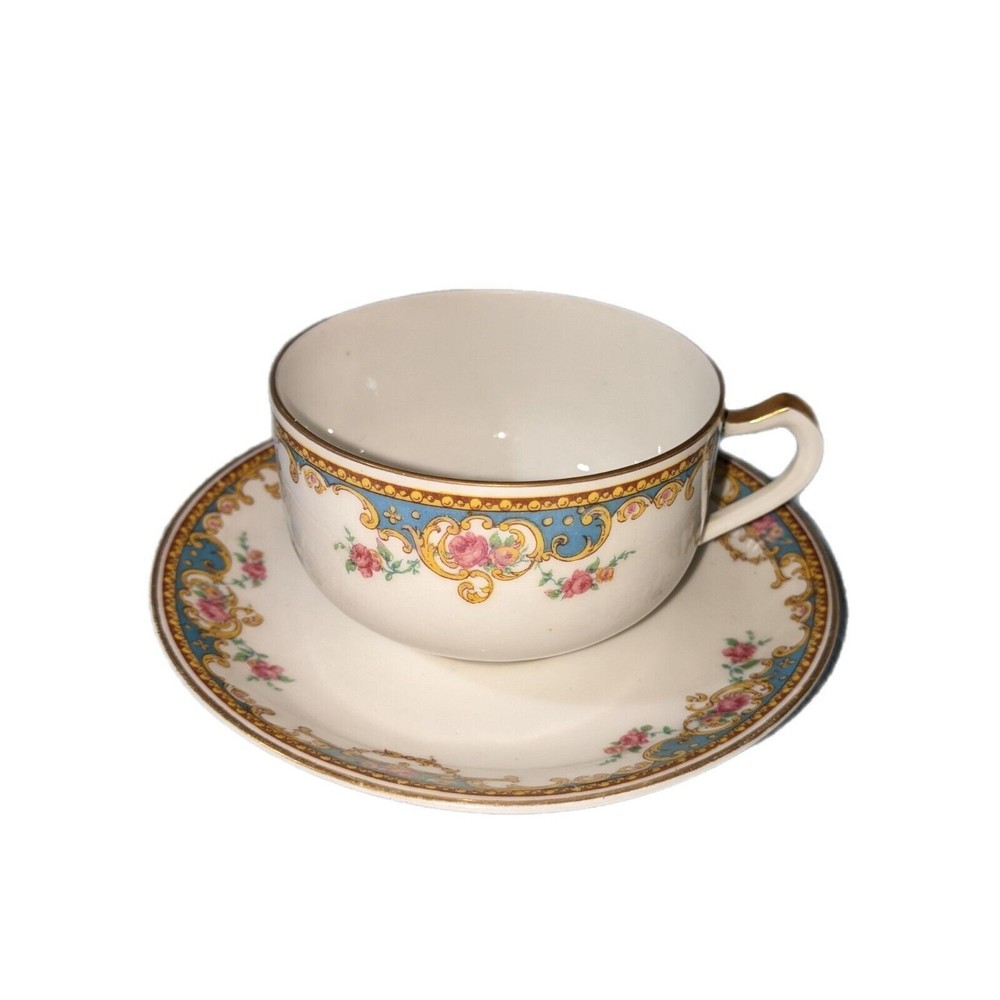 Schleiger 700 Gold Trim by Haviland Circa 1920-30 HTF Cup And Saucer